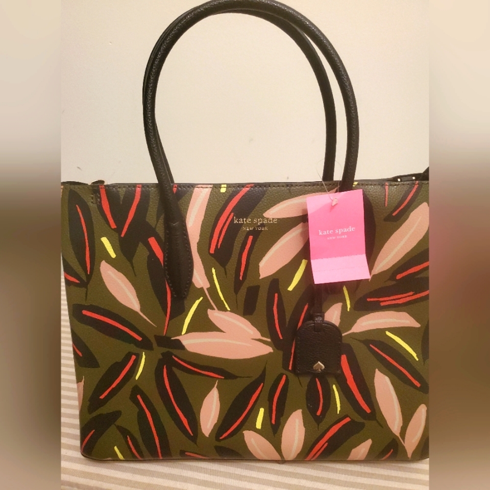 Kate Spade Feather Green multocolor Satchel